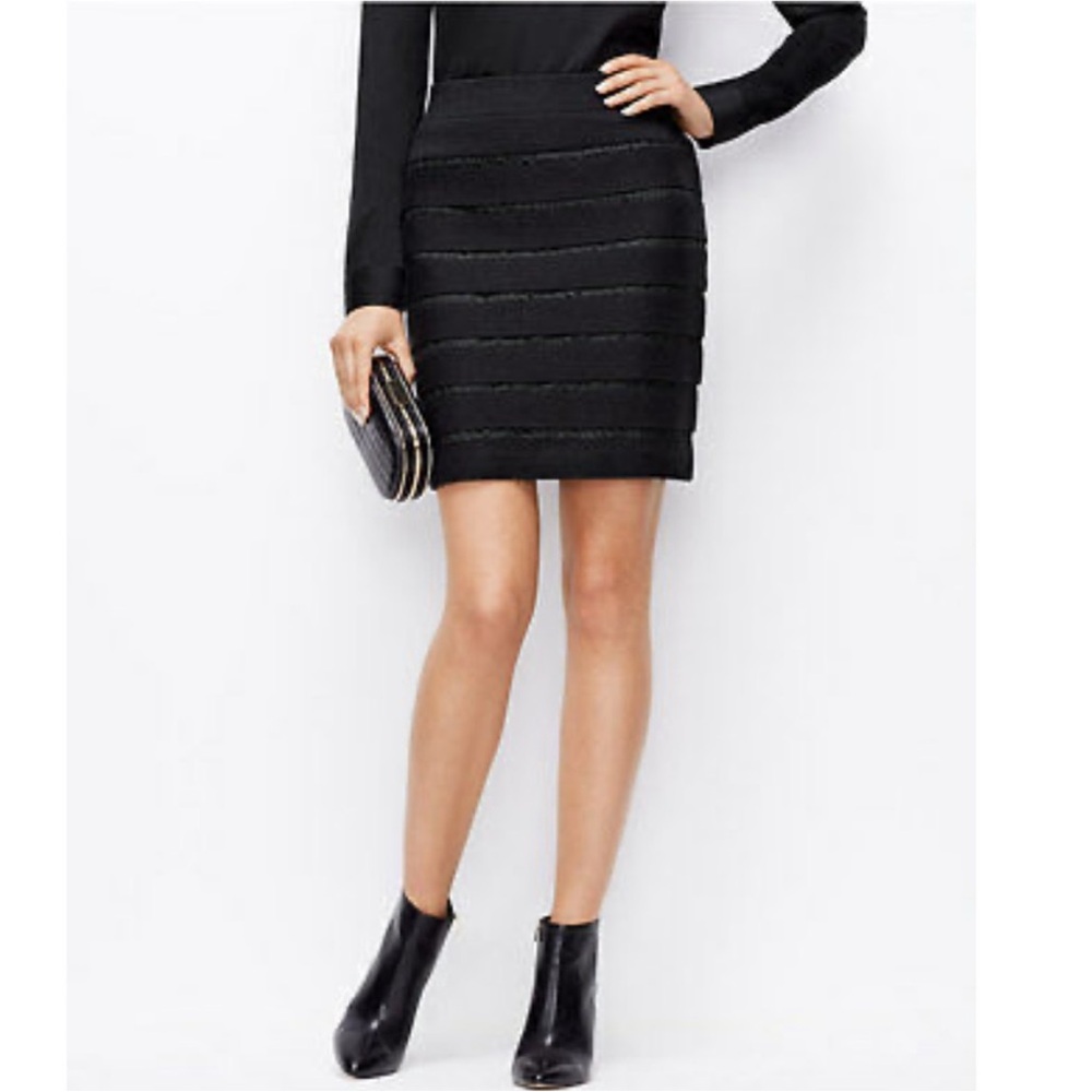 Ann Taylor Black Midi Skirt - Picture 1 of 6